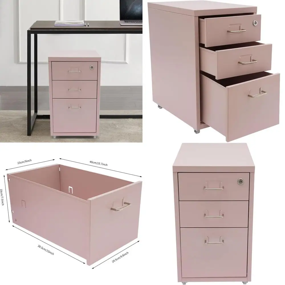 Металлический шкаф для документов с 3 ящиками на колесиках, современный офисный шкаф для хранения с замком и ключом
Металлический шкаф для документов с 3 ящиками на колесиках, современный офисный шкаф для хранения с замком и ключом