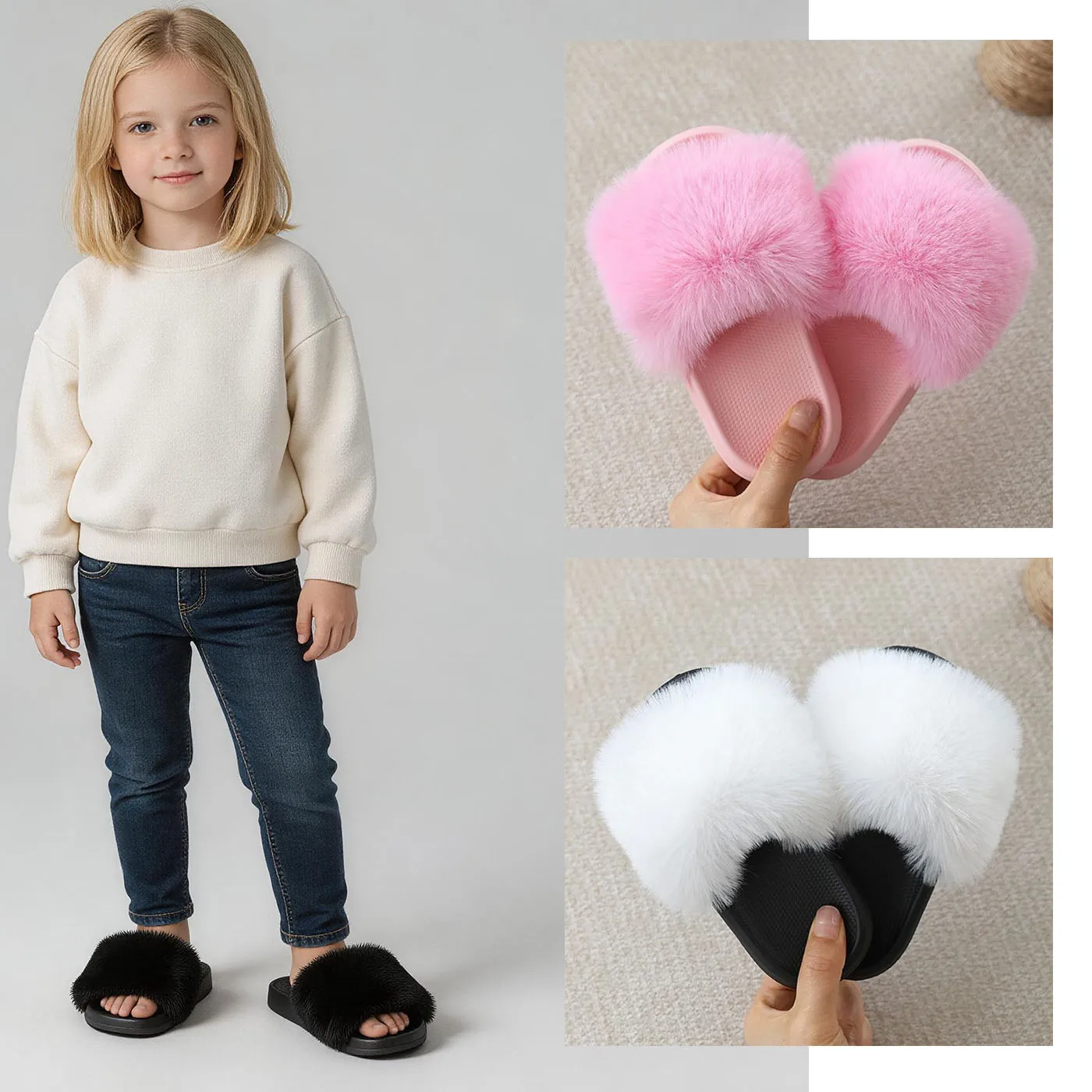 Plush House Kids Slippers Soft Sole Non-slip Children's Slipper Winter Warm Boy Flip-Flops Indoor Home Fluffy Girls' Shoes
Plush House Kids Slippers Soft Sole Non-slip Children's Slipper Winter Warm Boy Flip-Flops Indoor Home Fluffy Girls' Shoes