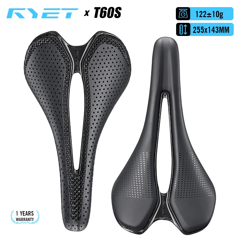 RYET 12K Full Carbon 3D Print Saddle 122g for Triathlon Road MTB Gravel Bike Lightweight Cycling Seat EVA Surface 7x9mm
RYET 12K Full Carbon 3D Print Saddle 122g for Triathlon Road MTB Gravel Bike Lightweight Cycling Seat EVA Surface 7x9mm