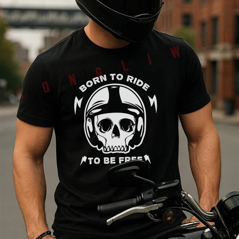 Vintage Skull Born To Ride To Be Free Moto Men's T-shirt Summer Cotton Short Sleeved Casual TShirt O-Neck Unisex Tops
Vintage Skull Born To Ride To Be Free Moto Men's T-shirt Summer Cotton Short Sleeved Casual TShirt O-Neck Unisex Tops