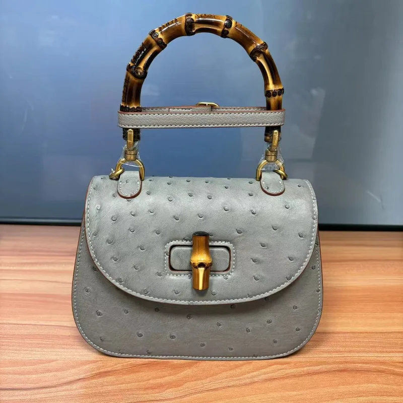 New South African Ostrich Fashion Trend Bamboo Hundred Shoulder Genuine Leather Suede Handbag Crossbody Bags Female Women's Bags
New South African Ostrich Fashion Trend Bamboo Hundred Shoulder Genuine Leather Suede Handbag Crossbody Bags Female Women's Bags