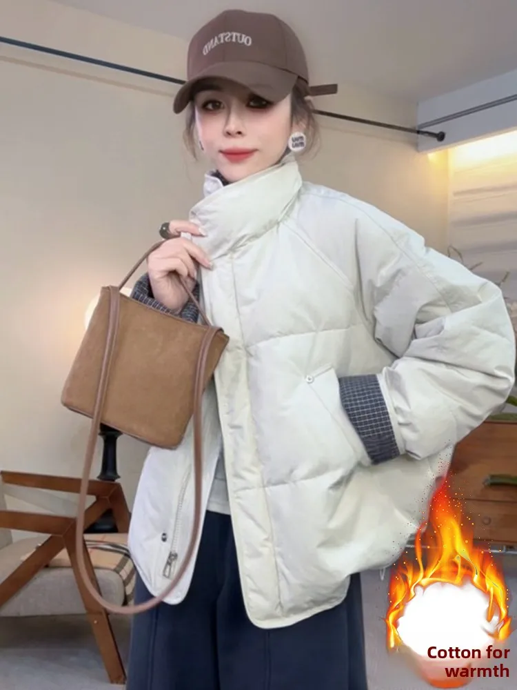 Женская утепленная хлопковая куртка на флисовой подкладке, зимняя теплая верхняя одежда в корейском стиле, свободный крой, длинный рукав, на молнии
Женская утепленная хлопковая куртка на флисовой подкладке, зимняя теплая верхняя одежда в корейском стиле, свободный крой, длинный рукав, на молнии