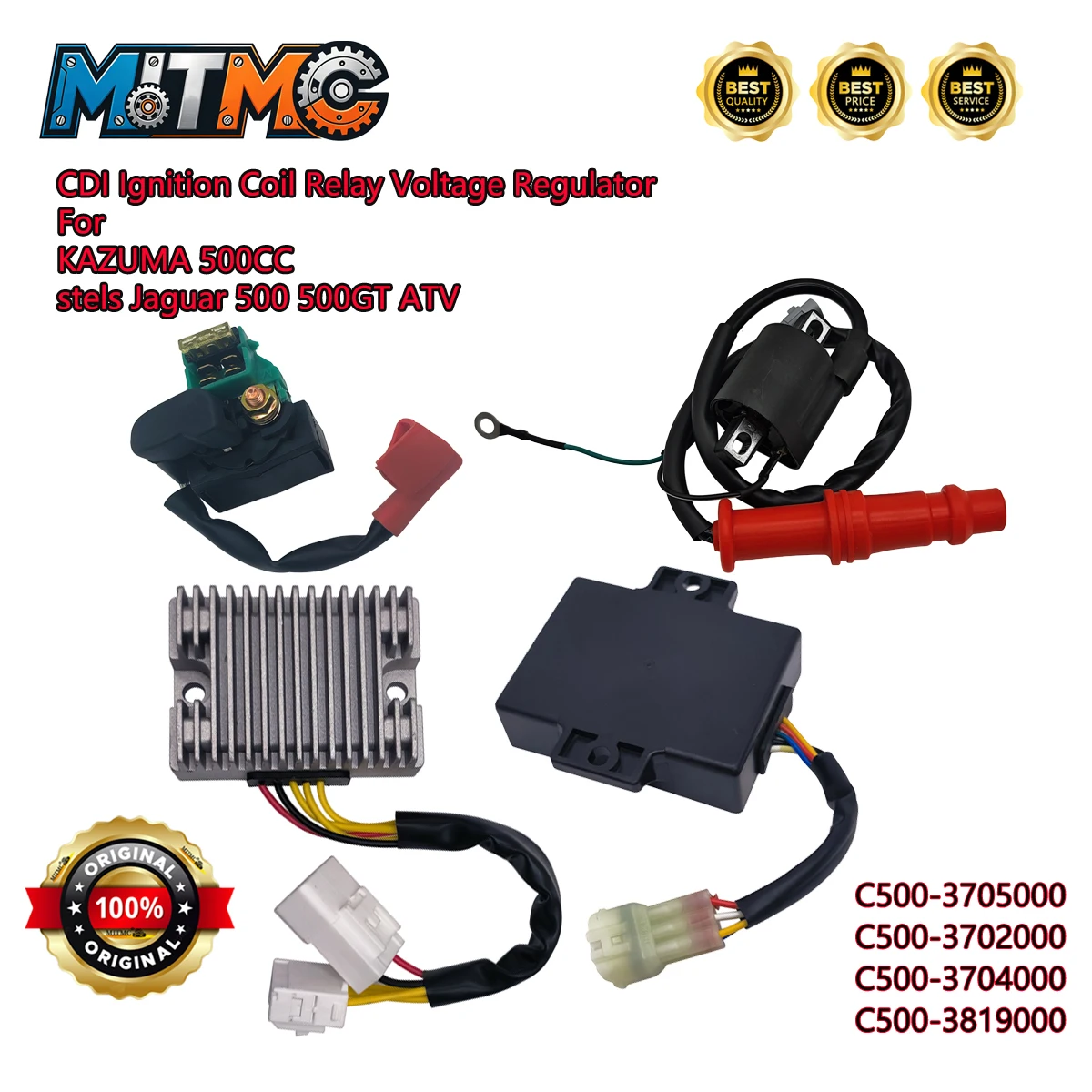 CDI Ignition Coil Relay Voltage Regulator For KAZUMA 500CC stels Jaguar 500 500GT ATV 500 500CC ATV Quad Electric Parts
CDI Ignition Coil Relay Voltage Regulator For KAZUMA 500CC stels Jaguar 500 500GT ATV 500 500CC ATV Quad Electric Parts