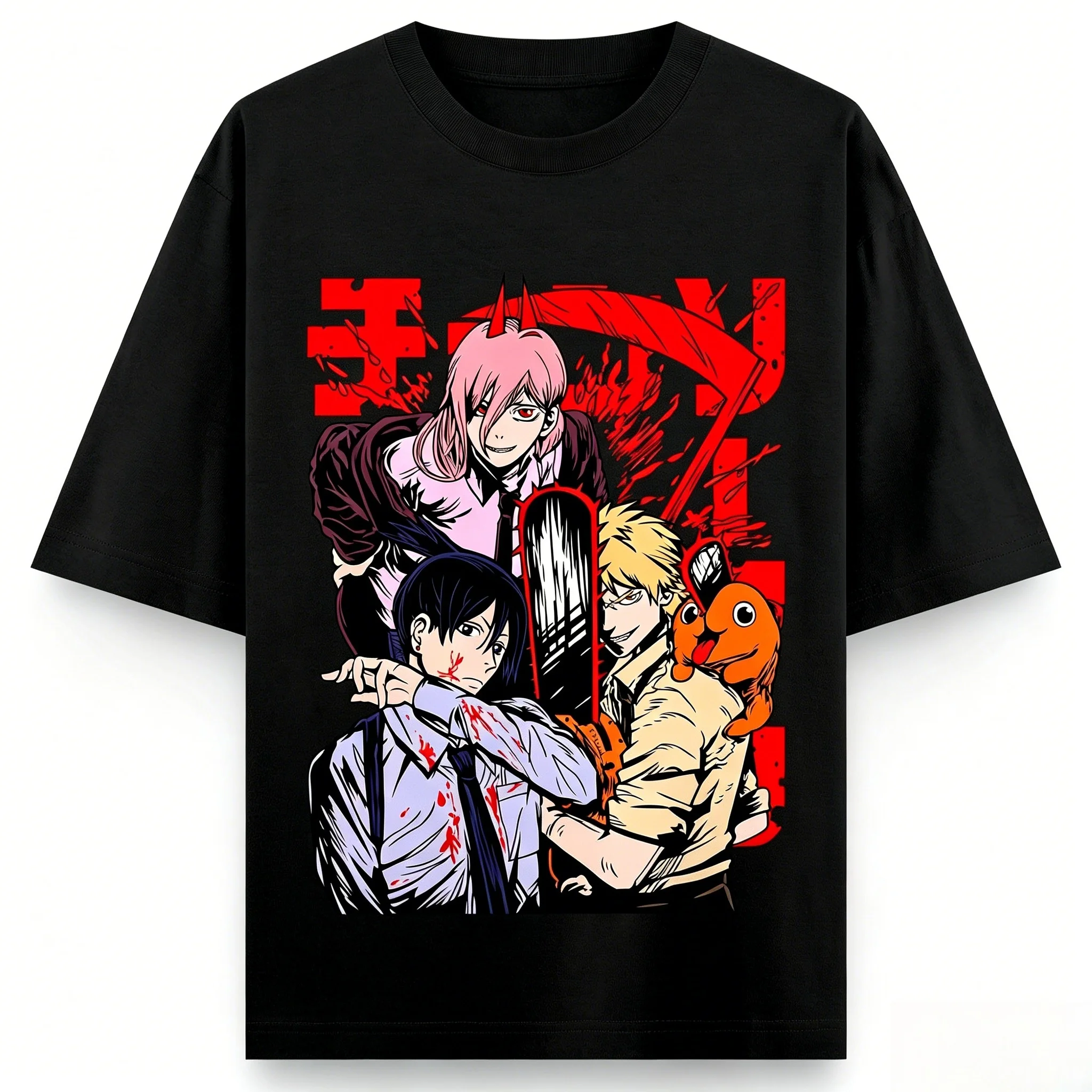 High Quality Chainsaw Man Anime T Shirt Denji Pochita Makima Aki Devil Graphic Tee Unisex Summer Harajuku Casual Streetwear Tops
High Quality Chainsaw Man Anime T Shirt Denji Pochita Makima Aki Devil Graphic Tee Unisex Summer Harajuku Casual Streetwear Tops