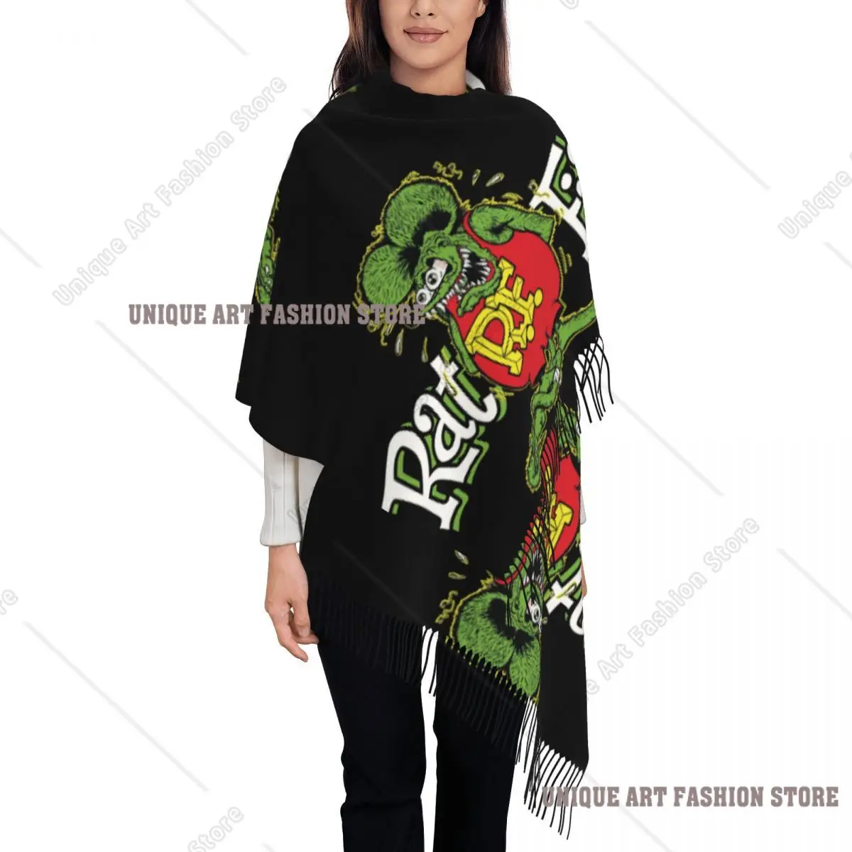 Custom Anime Cartoon Rat Fink Tassel Scarf Women Soft Shawls Wraps Ladies Winter Fall Scarves
Custom Anime Cartoon Rat Fink Tassel Scarf Women Soft Shawls Wraps Ladies Winter Fall Scarves
