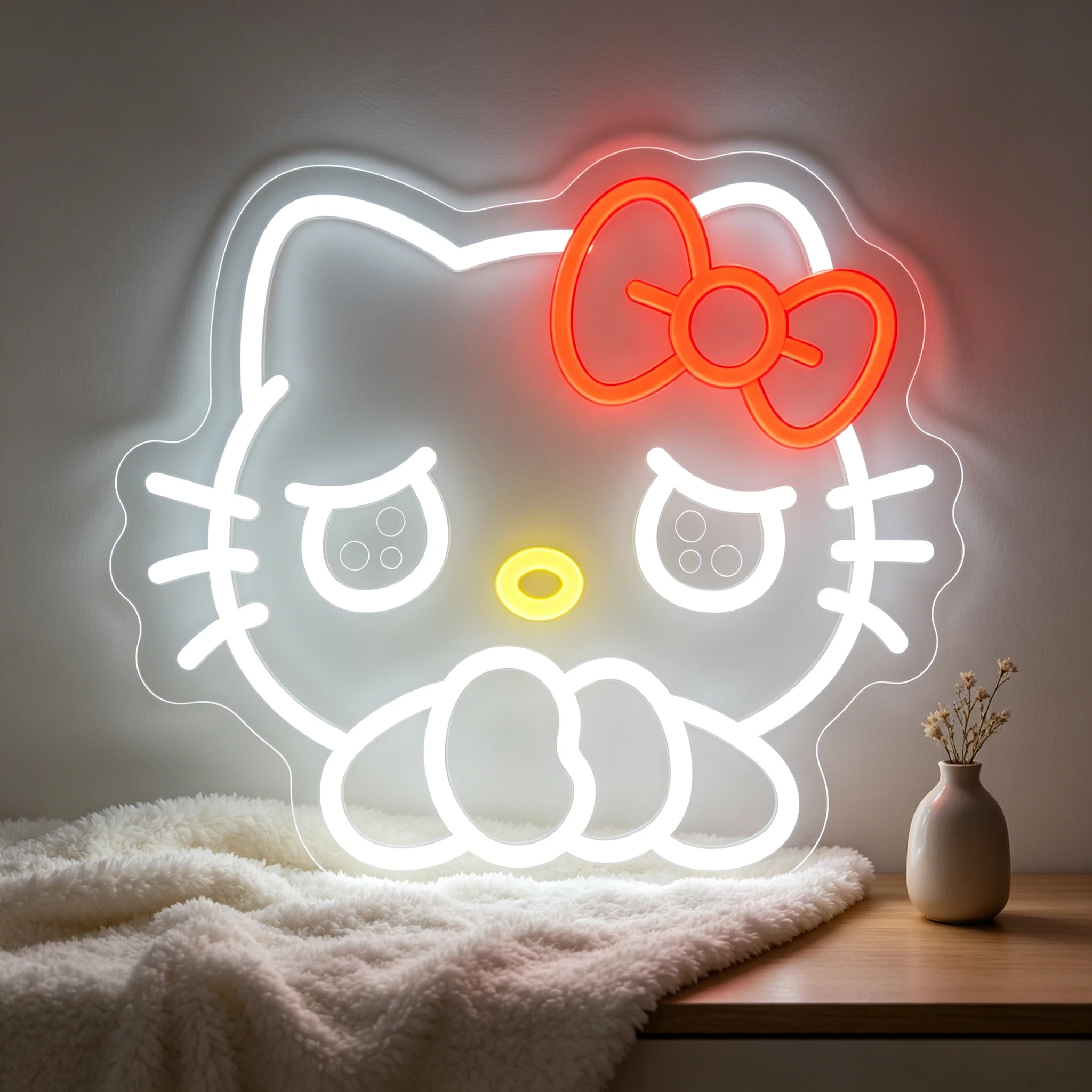 Cute Hello Kitty Neon Sign LED Funny Emotional Wall Art Dimmable USB Mood Light for Livestream Room Meme Decor Kawaii Gift
Cute Hello Kitty Neon Sign LED Funny Emotional Wall Art Dimmable USB Mood Light for Livestream Room Meme Decor Kawaii Gift