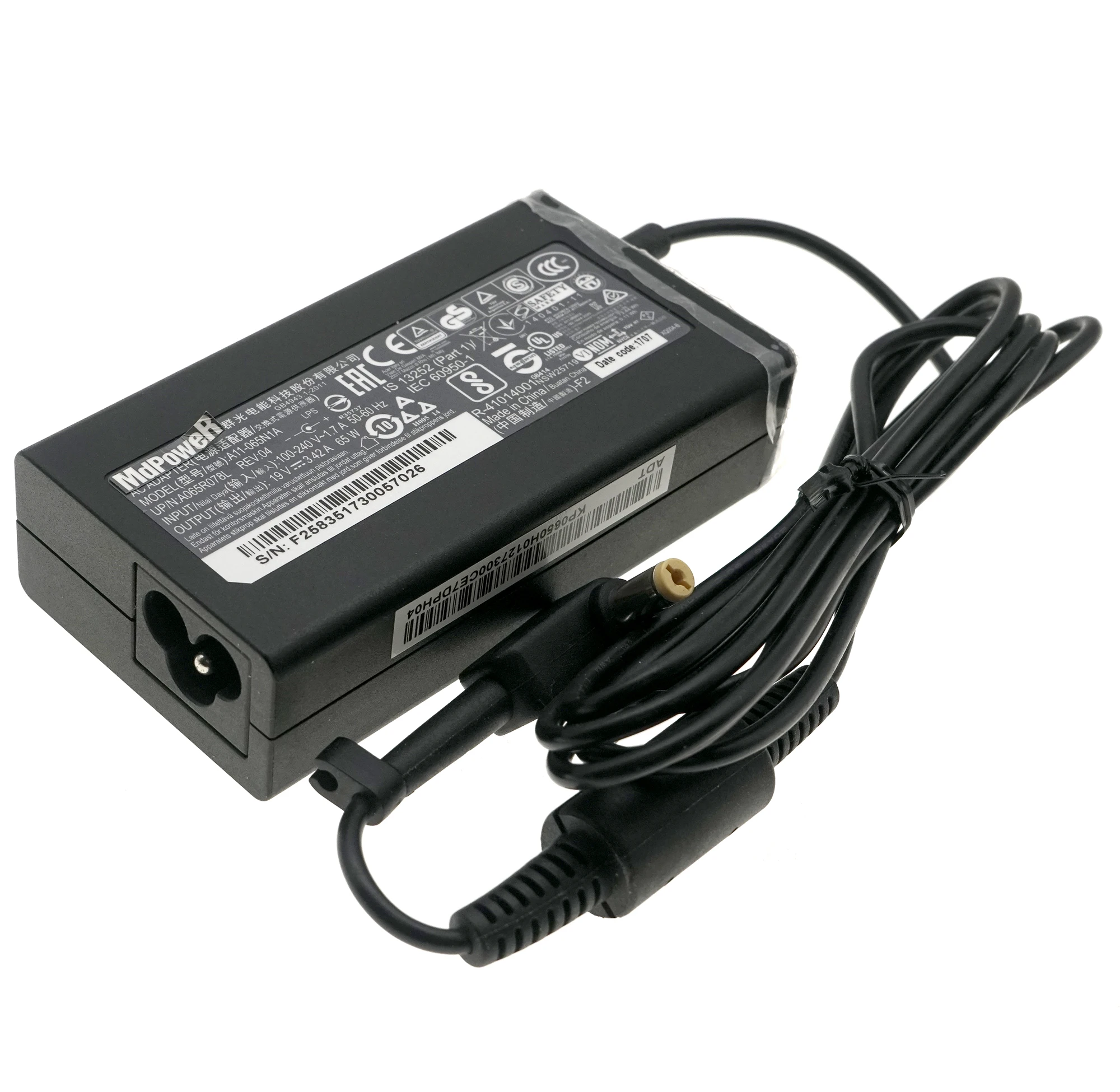 New Genuine Chicony 19V 3.42A 65W AC Adapter Charger for Acer Laptop Power Supply A11-065N1A PA-1650-86 PA-1650-02 PA-1650-69
New Genuine Chicony 19V 3.42A 65W AC Adapter Charger for Acer Laptop Power Supply A11-065N1A PA-1650-86 PA-1650-02 PA-1650-69