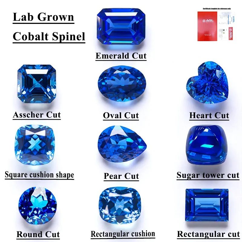 Top Lab Grown Cobalt Spinel Multiple shapes Combination chain Selectable AGL Certificate Charms for Jewelry Making
Top Lab Grown Cobalt Spinel Multiple shapes Combination chain Selectable AGL Certificate Charms for Jewelry Making