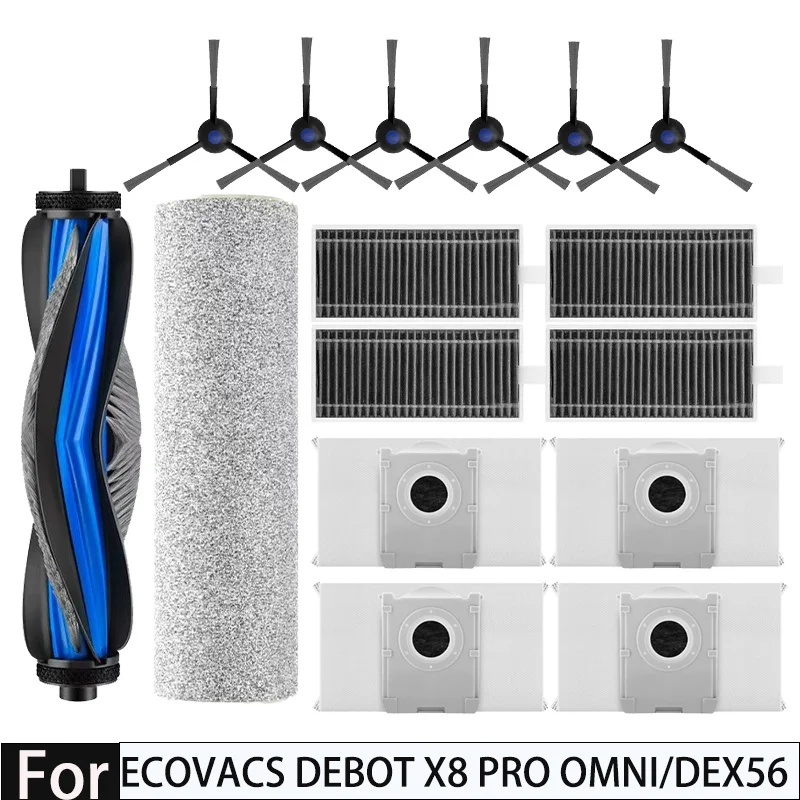 Compatible for Ecovacs X8 Pro Omni Accessories Main Side Brush Hepa Filter Rag Dust Bag Replacement Parts
Compatible for Ecovacs X8 Pro Omni Accessories Main Side Brush Hepa Filter Rag Dust Bag Replacement Parts