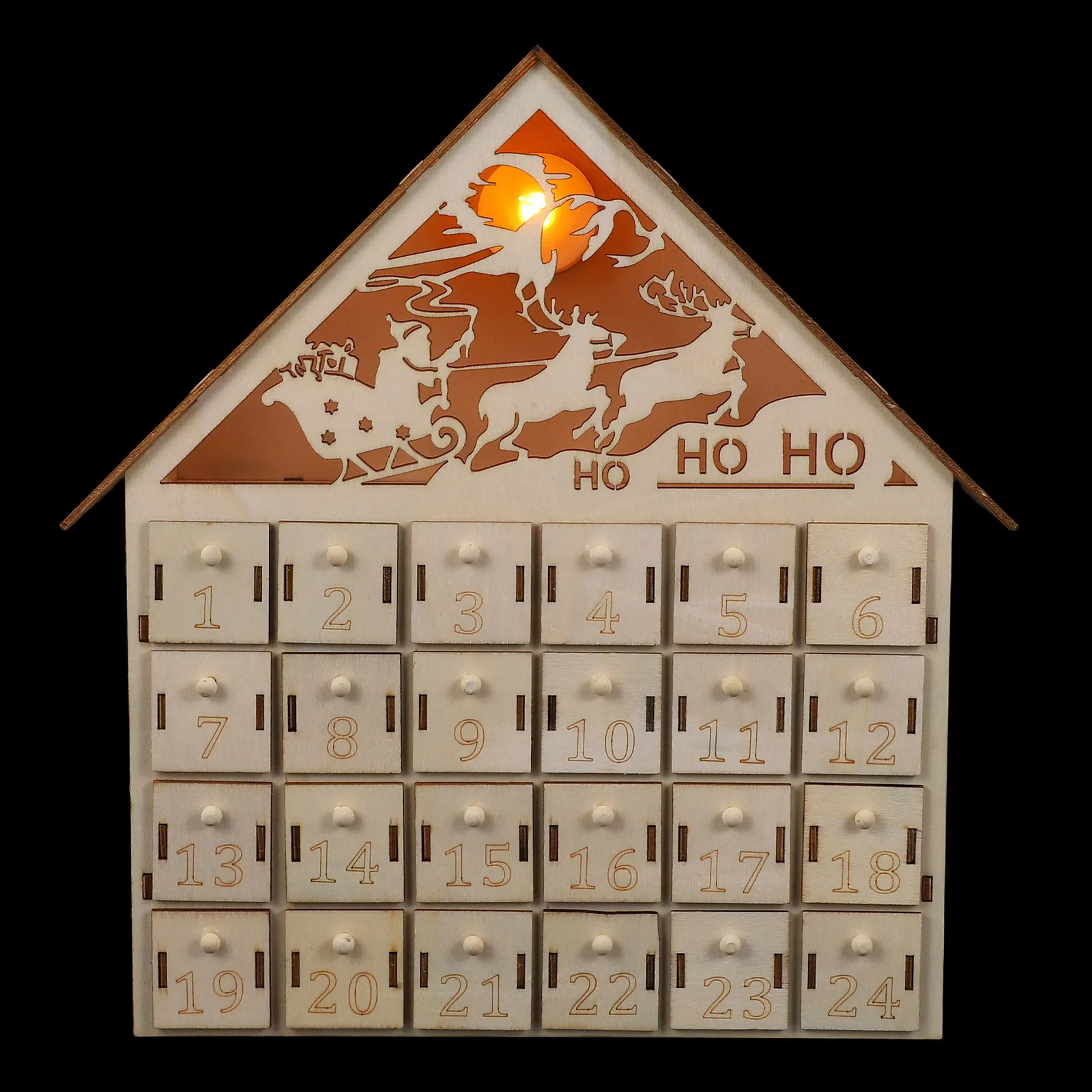 Wooden Advent Calendar LED Light Up 24 Drawer Refillable Christmas Countdown Calendar Rustic Tabletop Holiday Decor Village
Wooden Advent Calendar LED Light Up 24 Drawer Refillable Christmas Countdown Calendar Rustic Tabletop Holiday Decor Village