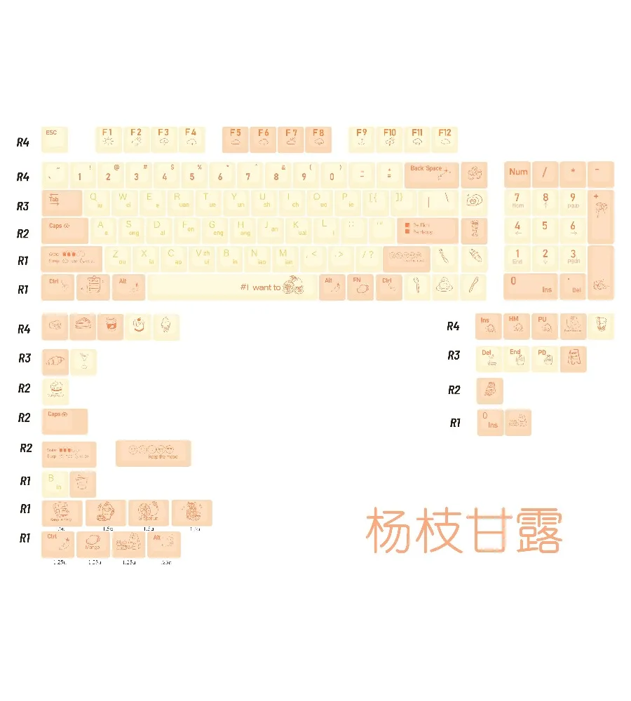 The original high-PBT material is suitable for mechanical keyboards with mango sago keycaps
The original high-PBT material is suitable for mechanical keyboards with mango sago keycaps