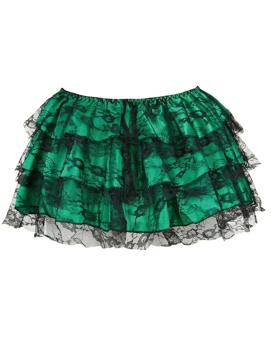 Women Vintage Elastic Waist Lace Mini Skirt Layered Ruffled Casual Summer Skirt
Women Vintage Elastic Waist Lace Mini Skirt Layered Ruffled Casual Summer Skirt