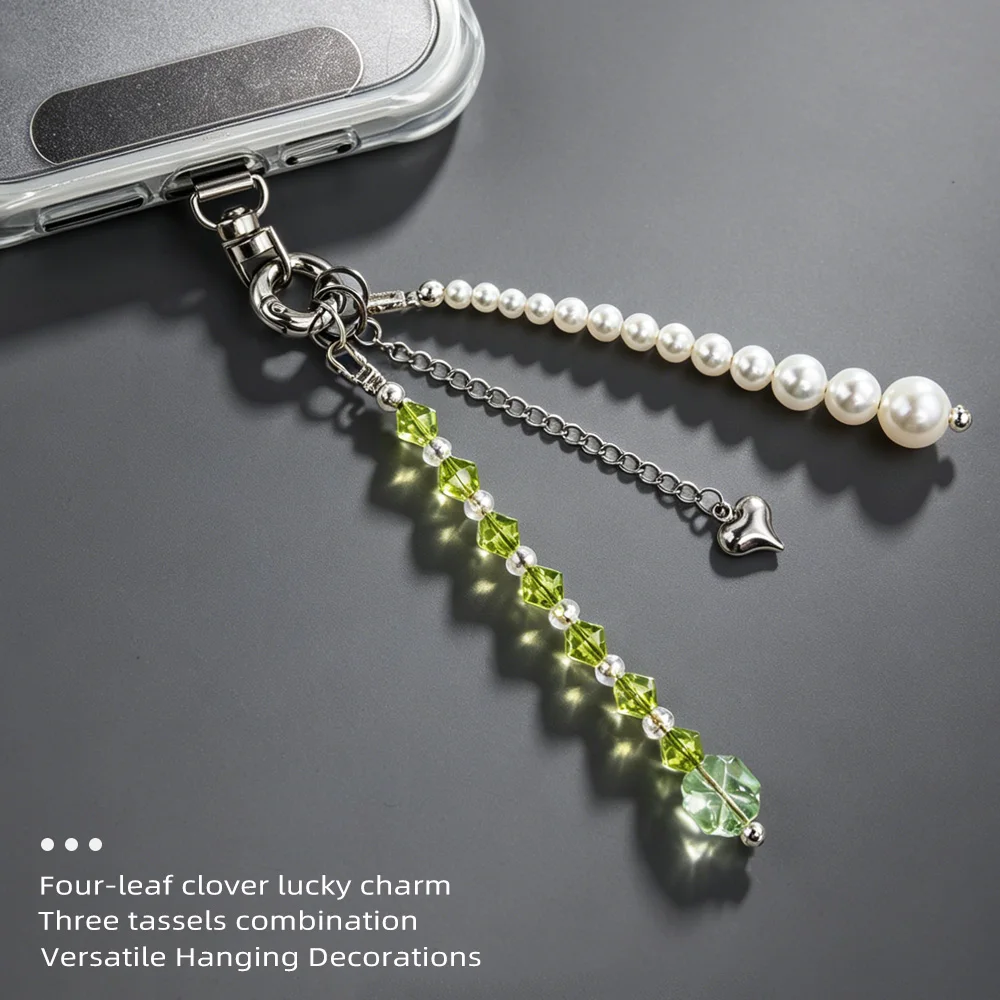 MQIQI Green Crystal Pearl Phone Charm Lanyard Handmade Lucky Four Leaf Clover Phone Strap Wrist Chain Pendant Keyring Bag Gift
MQIQI Green Crystal Pearl Phone Charm Lanyard Handmade Lucky Four Leaf Clover Phone Strap Wrist Chain Pendant Keyring Bag Gift