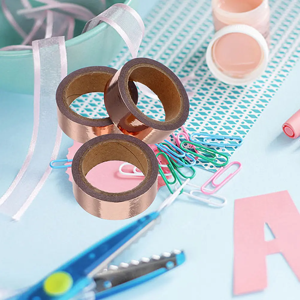 3 Rolls Colorful Washi Tape Assorted Metallic Patterns Self-Adhesive Decorative Craft Tape for DIY Journal Scrapbooking
3 Rolls Colorful Washi Tape Assorted Metallic Patterns Self-Adhesive Decorative Craft Tape for DIY Journal Scrapbooking