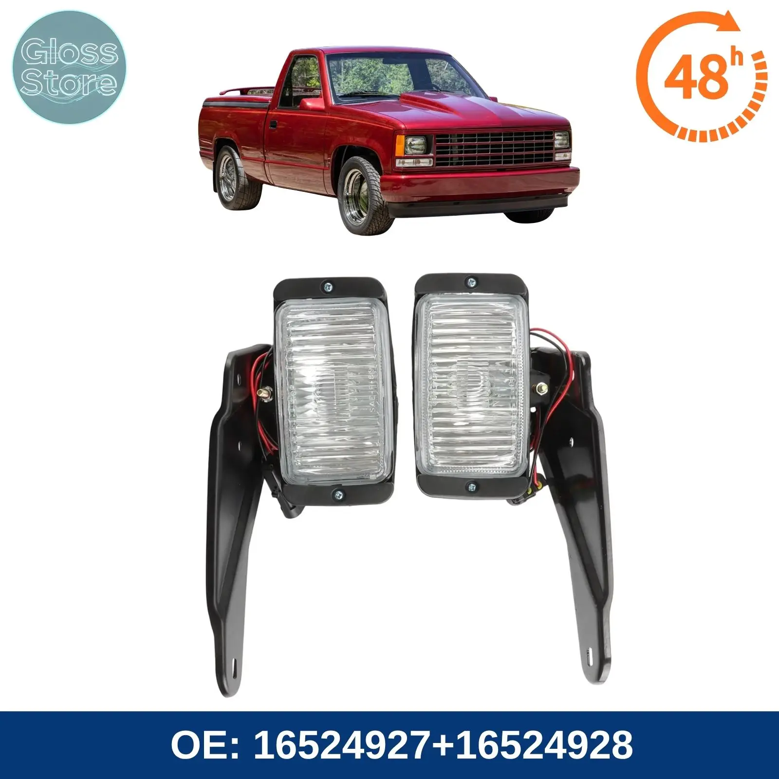 2 Pcs 16524927 16524928 Left Right Side Fog Light For CHEVROLET C1500 C2500 C3500 PICKUP 1988-1997
2 Pcs 16524927 16524928 Left Right Side Fog Light For CHEVROLET C1500 C2500 C3500 PICKUP 1988-1997