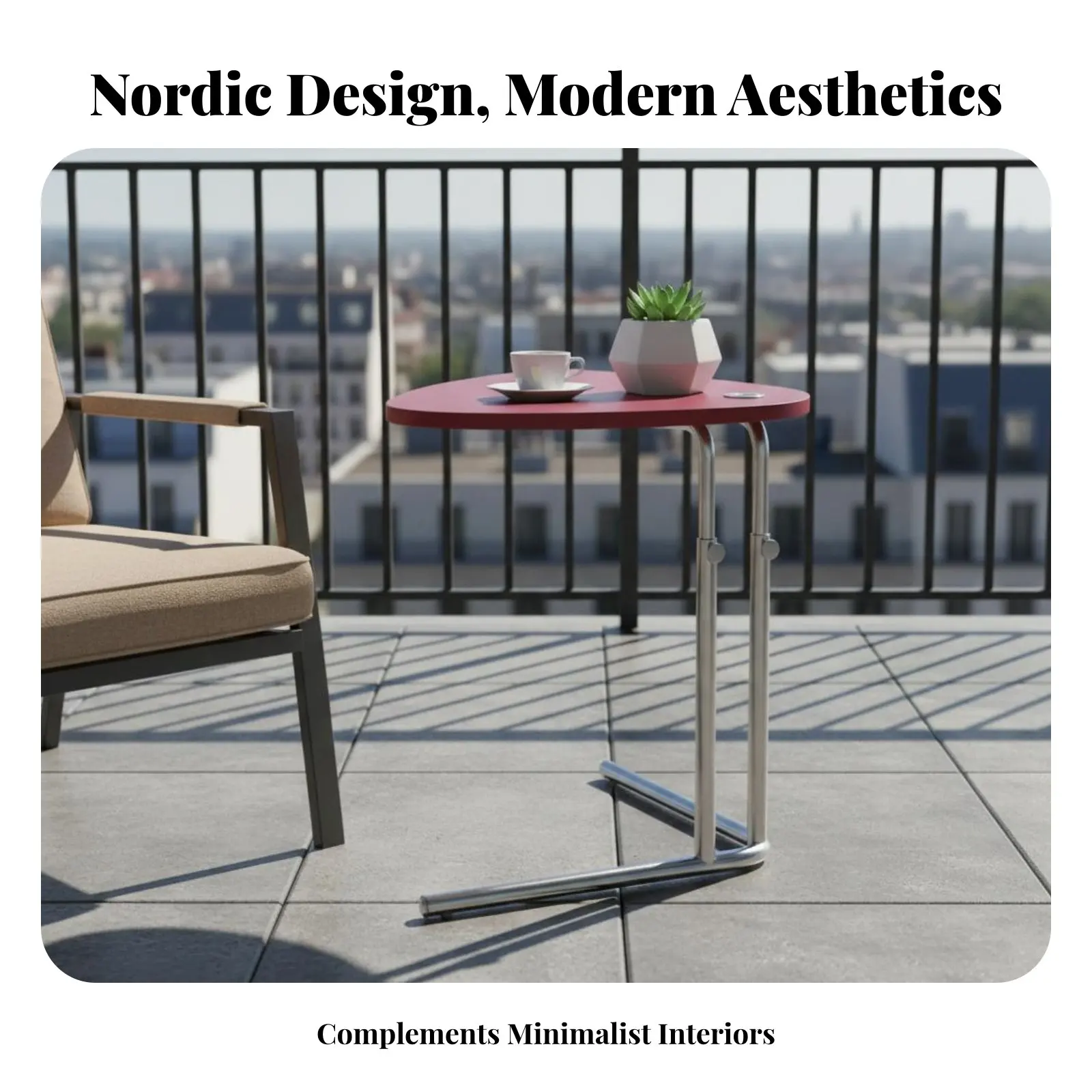Height-Adjustable C-Table Nordic Aesthetic Household Furniture Minimalist Space-Saving Design for Students, Adults, Balcony
Height-Adjustable C-Table Nordic Aesthetic Household Furniture Minimalist Space-Saving Design for Students, Adults, Balcony