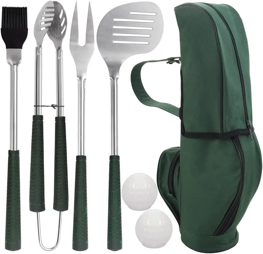 7PCS Golf-Club Style BBQ Tool Set Grilling Tools with Rubber Handle - Grill Accessories for Outdoor Grill Set Premium
7PCS Golf-Club Style BBQ Tool Set Grilling Tools with Rubber Handle - Grill Accessories for Outdoor Grill Set Premium