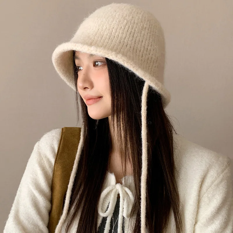 Japanese Simple Solid Color Strap Knitted Bucket Hats Autumn and Winter Outdoor Big Head Wide Brim Dome Thermal Basin Caps
Japanese Simple Solid Color Strap Knitted Bucket Hats Autumn and Winter Outdoor Big Head Wide Brim Dome Thermal Basin Caps