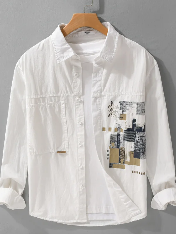 Loose Fit Men's Long Sve irt Color Blo Print Casual Faion Spring Summer New Sle Breathable Polyester Cotton Blend
Loose Fit Men's Long Sve irt Color Blo Print Casual Faion Spring Summer New Sle Breathable Polyester Cotton Blend