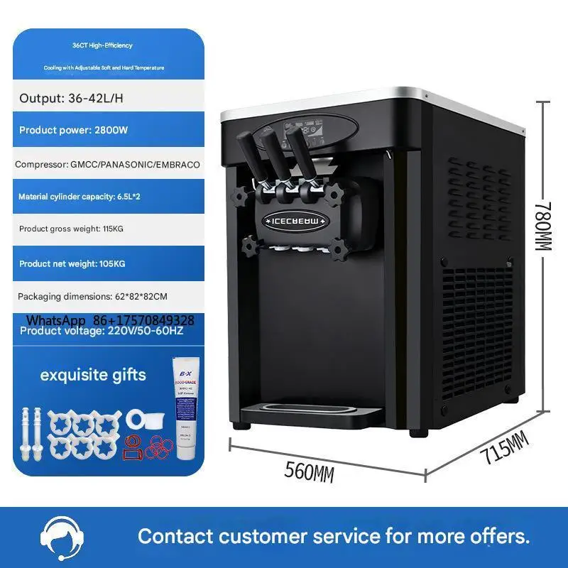 Soft Serve Ice Cream Machine Commercial Soft Ice Cream Maker for Fast Food Restaurant Kitchen Equipment
Soft Serve Ice Cream Machine Commercial Soft Ice Cream Maker for Fast Food Restaurant Kitchen Equipment