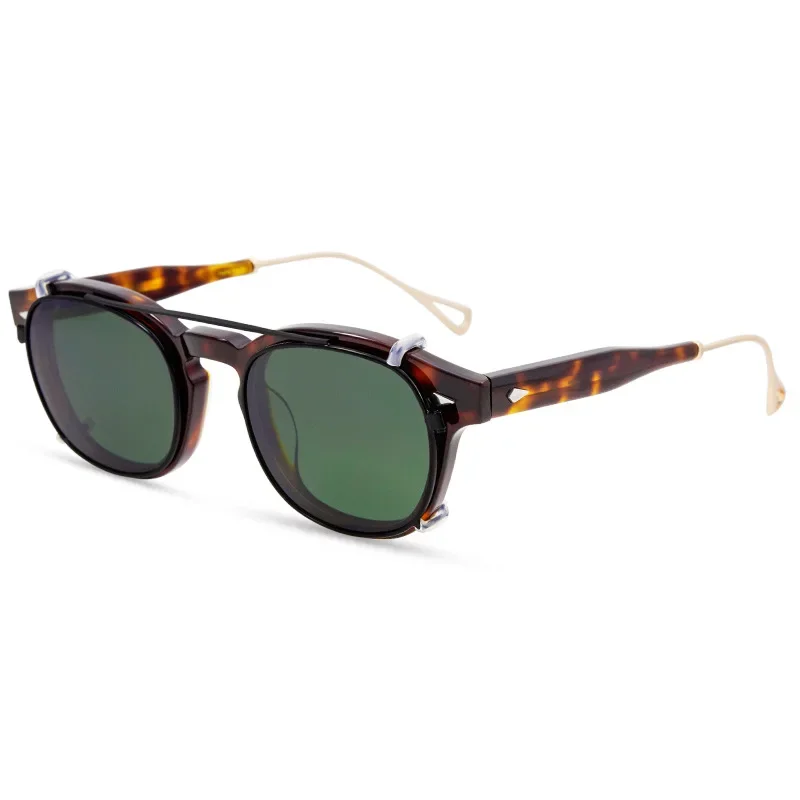 New Sunglasses Women's High Quality Acetate Detachable Clip Dual Purpose Glasses Men's Vintage Round Custom Prescription Lenses
New Sunglasses Women's High Quality Acetate Detachable Clip Dual Purpose Glasses Men's Vintage Round Custom Prescription Lenses