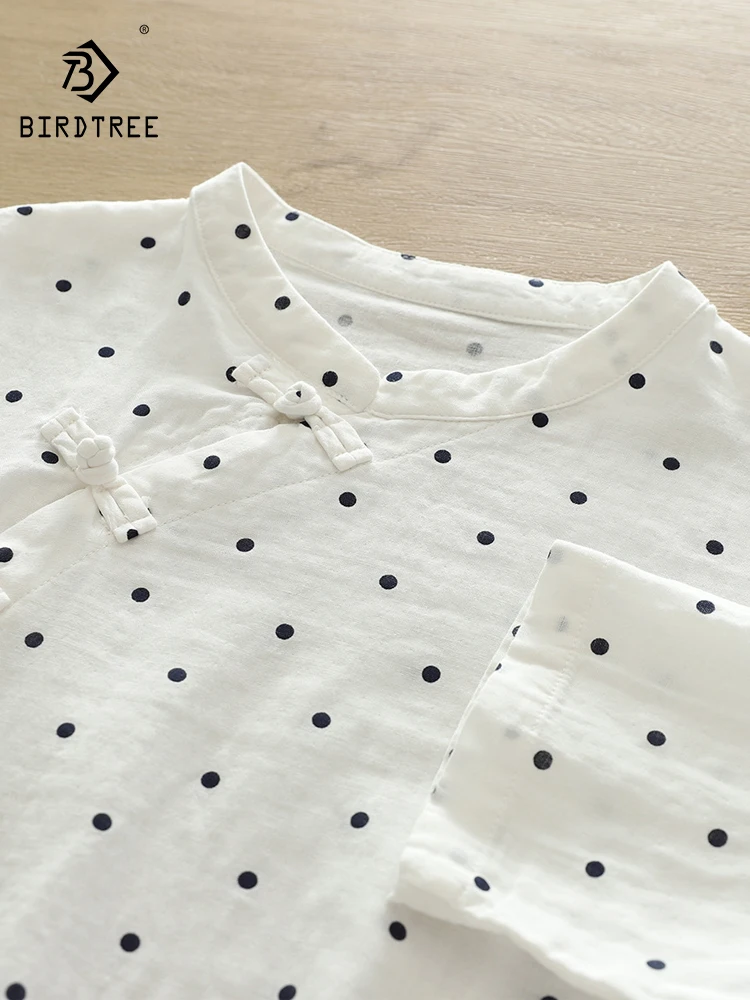 New 2026 Summer Women Cotton Yarn 3/4 Sleeve Shirt, Stand Dot Print, Mori Girl Fashion Design Comfortable Loose Blouse T65723CC
New 2026 Summer Women Cotton Yarn 3/4 Sleeve Shirt, Stand Dot Print, Mori Girl Fashion Design Comfortable Loose Blouse T65723CC