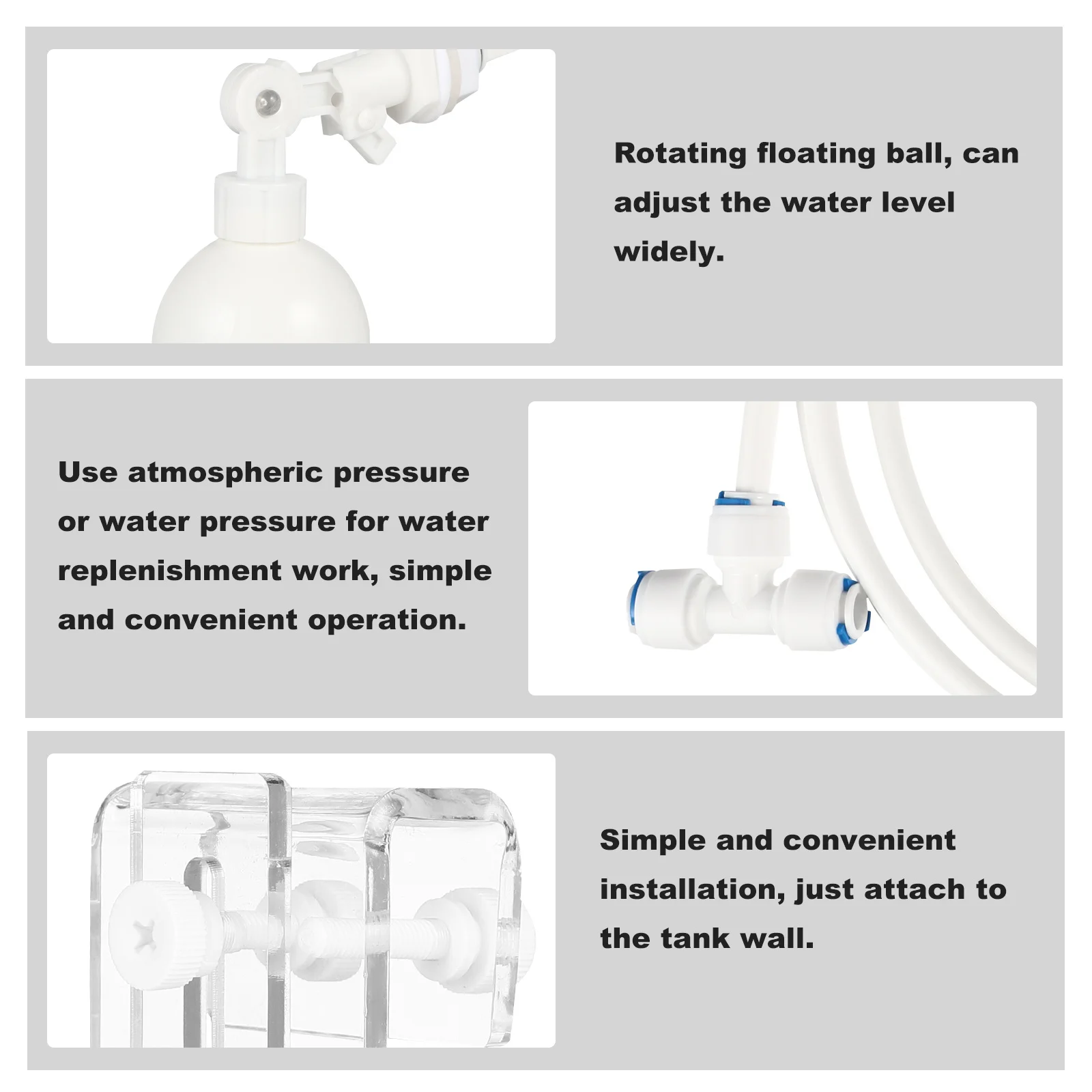 1Set Automatic Float Ball Valve Adjustable Holder Shut Off Valve Aquarium Fish Tank Water Level Control Device Automatic Refill
1Set Automatic Float Ball Valve Adjustable Holder Shut Off Valve Aquarium Fish Tank Water Level Control Device Automatic Refill