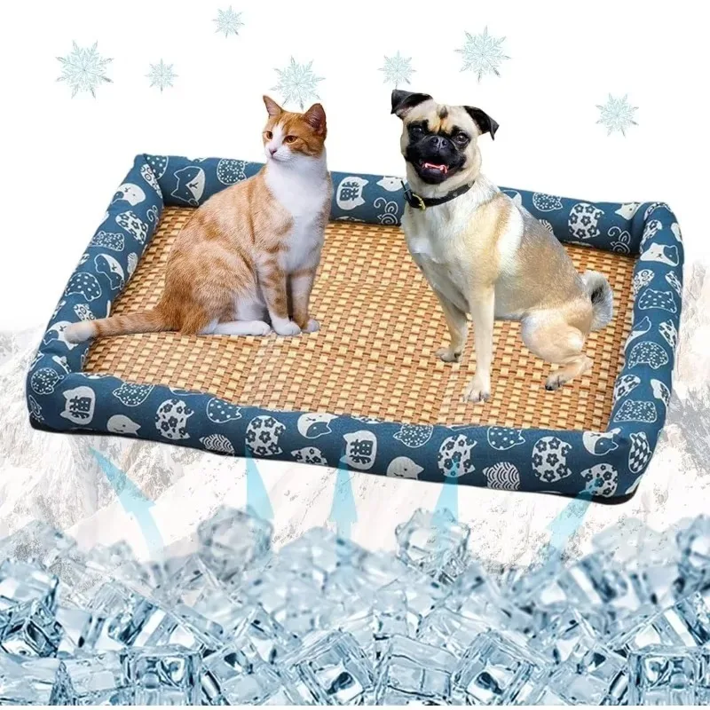 Pet Ice Pad Mat Summer Woven Breathable With Pillow Dogs Cats Self Cooling Blanket Washable Rattan Kennel
Pet Ice Pad Mat Summer Woven Breathable With Pillow Dogs Cats Self Cooling Blanket Washable Rattan Kennel