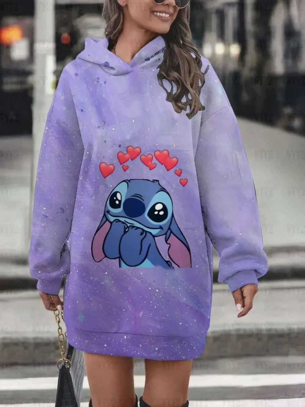 Cute Stitch Pattern Print Street Women's Disney Autumn and Winter Warm Long Sleeve Hoodie Dress Personalized Women's Wear
Cute Stitch Pattern Print Street Women's Disney Autumn and Winter Warm Long Sleeve Hoodie Dress Personalized Women's Wear