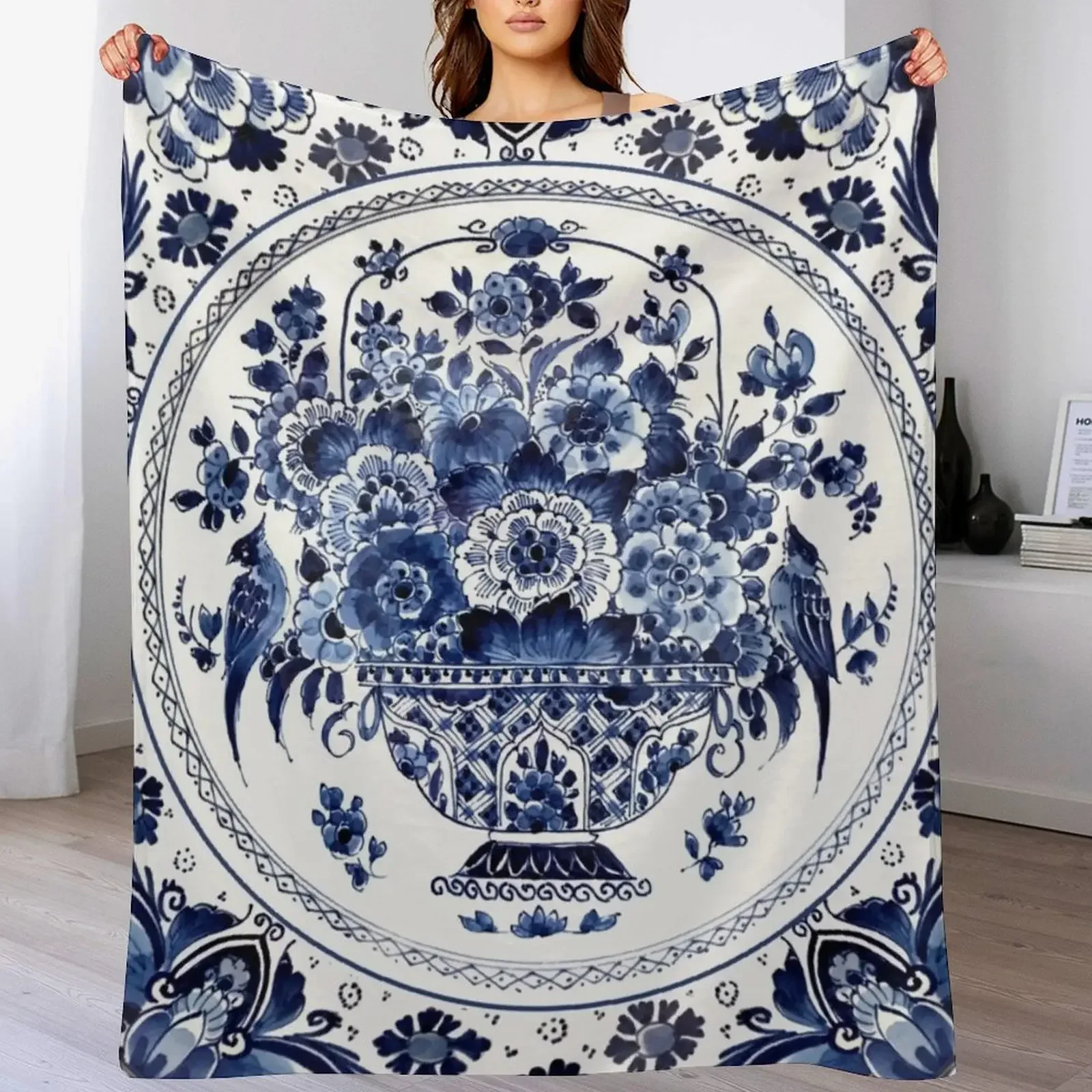 New Royal Delft Blue Flower Basket Throw Blanket Bed valentine gift ideas Blankets For Sofas Blankets
New Royal Delft Blue Flower Basket Throw Blanket Bed valentine gift ideas Blankets For Sofas Blankets