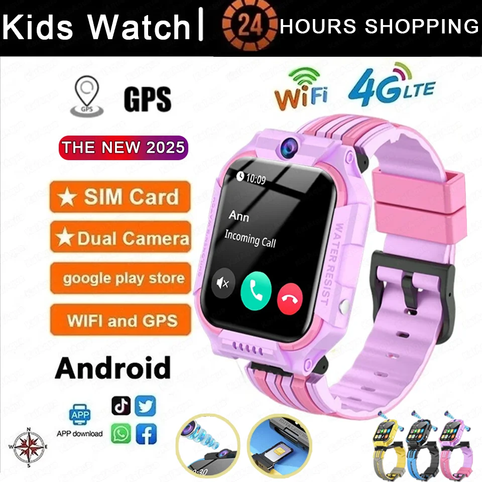 Kids SmartWatch SOS GPS Location Tracke Sim Card Call Child SmartWatch Camera Waterproof Watch Gift For Ios Android Smart Watch
Kids SmartWatch SOS GPS Location Tracke Sim Card Call Child SmartWatch Camera Waterproof Watch Gift For Ios Android Smart Watch