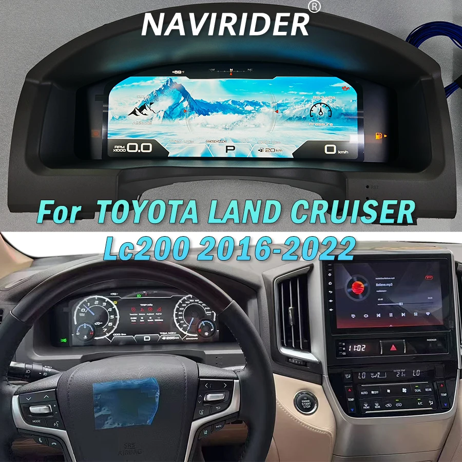 12,3-дюймовый цифровой приборный дисплей для автомобиля TOYOTA LAND CRUISER LC200 2016-2022, виртуальная приборная панель
12,3-дюймовый цифровой приборный дисплей для автомобиля TOYOTA LAND CRUISER LC200 2016-2022, виртуальная приборная панель