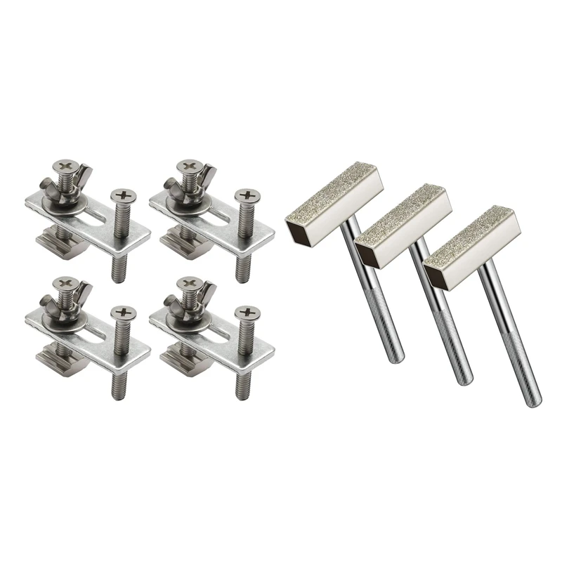 4Pcs T-Track Mini Hold Down Clamp Kit With Iron Machine Engraving Machine Plate & 3 Pcs Diamond Grinding Wheel
4Pcs T-Track Mini Hold Down Clamp Kit With Iron Machine Engraving Machine Plate & 3 Pcs Diamond Grinding Wheel