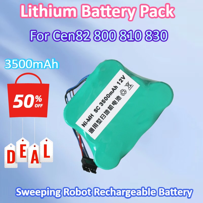 Brand New 12V 3500mAh for ECOVACS Robotic Vacuum Cleaner Cen82 800/810/830 Sweeping Robot Rechargeable Lithium Battery Pack
Brand New 12V 3500mAh for ECOVACS Robotic Vacuum Cleaner Cen82 800/810/830 Sweeping Robot Rechargeable Lithium Battery Pack