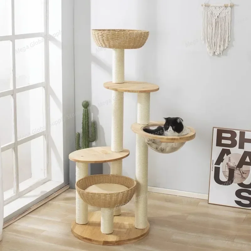 Modern Simple Cat Tree Nordic Originality Sisal Rope Wooden Tower for Cats Sofa Scratcher Houses Furniture Columpio Gatos
Modern Simple Cat Tree Nordic Originality Sisal Rope Wooden Tower for Cats Sofa Scratcher Houses Furniture Columpio Gatos
