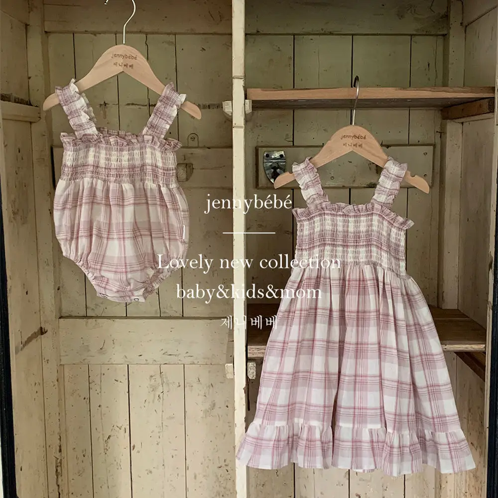 2025 Summer Baby Girl Smock Dress Newborn Sleeveless Romper Sister Matching Outfits Toddler & Infant 0-24 Cute Sister Clothes
2025 Summer Baby Girl Smock Dress Newborn Sleeveless Romper Sister Matching Outfits Toddler & Infant 0-24 Cute Sister Clothes