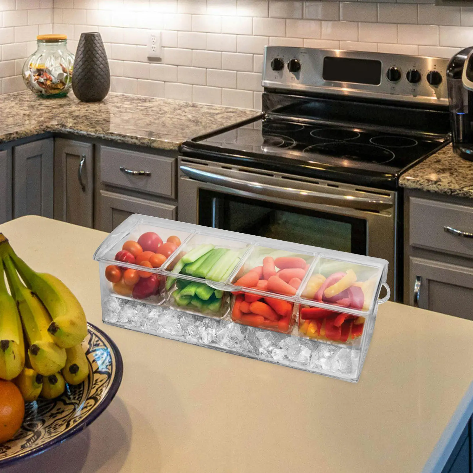 1Set 4-Compartment Shock-Resistant Fridge Food Storage Container with Lid Clips Spoons for Picnic Bar Kitchen Meal Prep Fresh
1Set 4-Compartment Shock-Resistant Fridge Food Storage Container with Lid Clips Spoons for Picnic Bar Kitchen Meal Prep Fresh