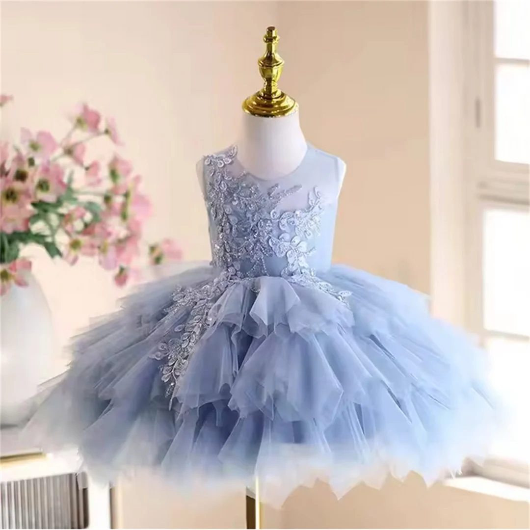 Cute Blue Arab Girl Dress Appliques Lace Children Princess Birthday Wedding Party Pageant Holiday Evening Gown
Cute Blue Arab Girl Dress Appliques Lace Children Princess Birthday Wedding Party Pageant Holiday Evening Gown