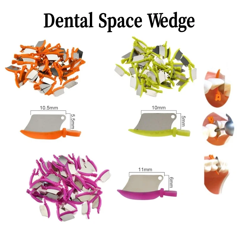 50Pcs Dental Space Wedge Adjacent Tooth Protection Matrix Plastic Wedges with Metal Sheet Protection Steel Matrix
50Pcs Dental Space Wedge Adjacent Tooth Protection Matrix Plastic Wedges with Metal Sheet Protection Steel Matrix