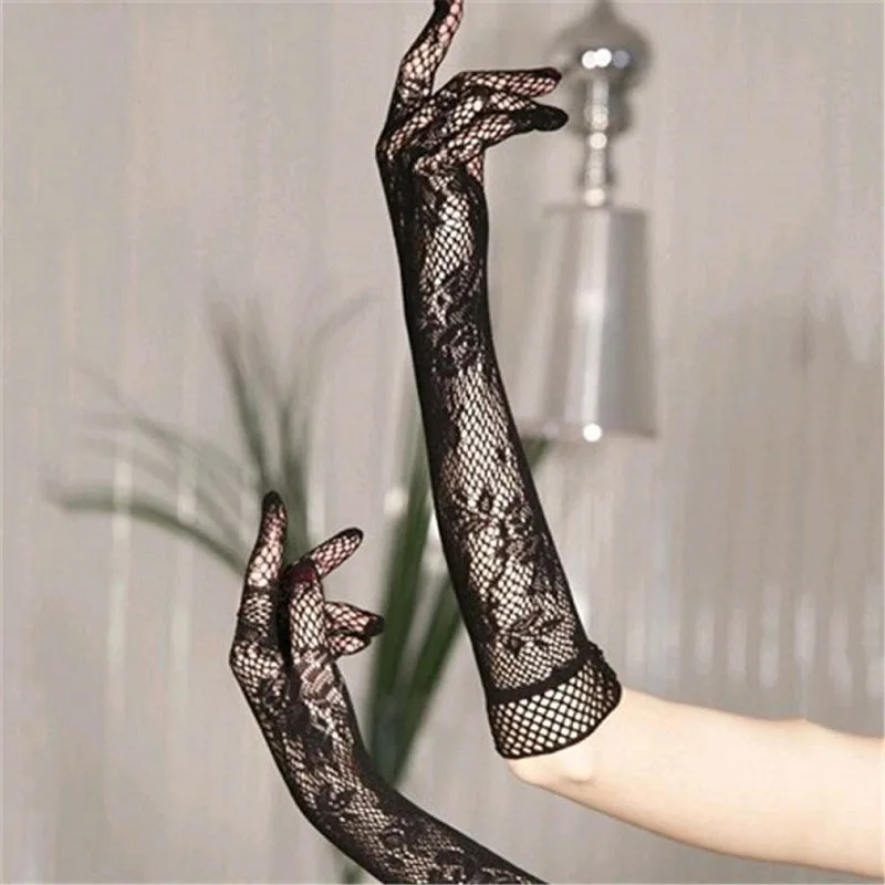 New Ultra-Thin Elasticity Tulle Mesh Gloves Elegant Women Sexy Black Sunscreen Female Anti-UV Driving Car
New Ultra-Thin Elasticity Tulle Mesh Gloves Elegant Women Sexy Black Sunscreen Female Anti-UV Driving Car
