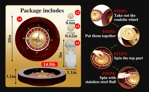 High Quality Casino Wood Roulette Wheels 20 Inch Roulette Wheel