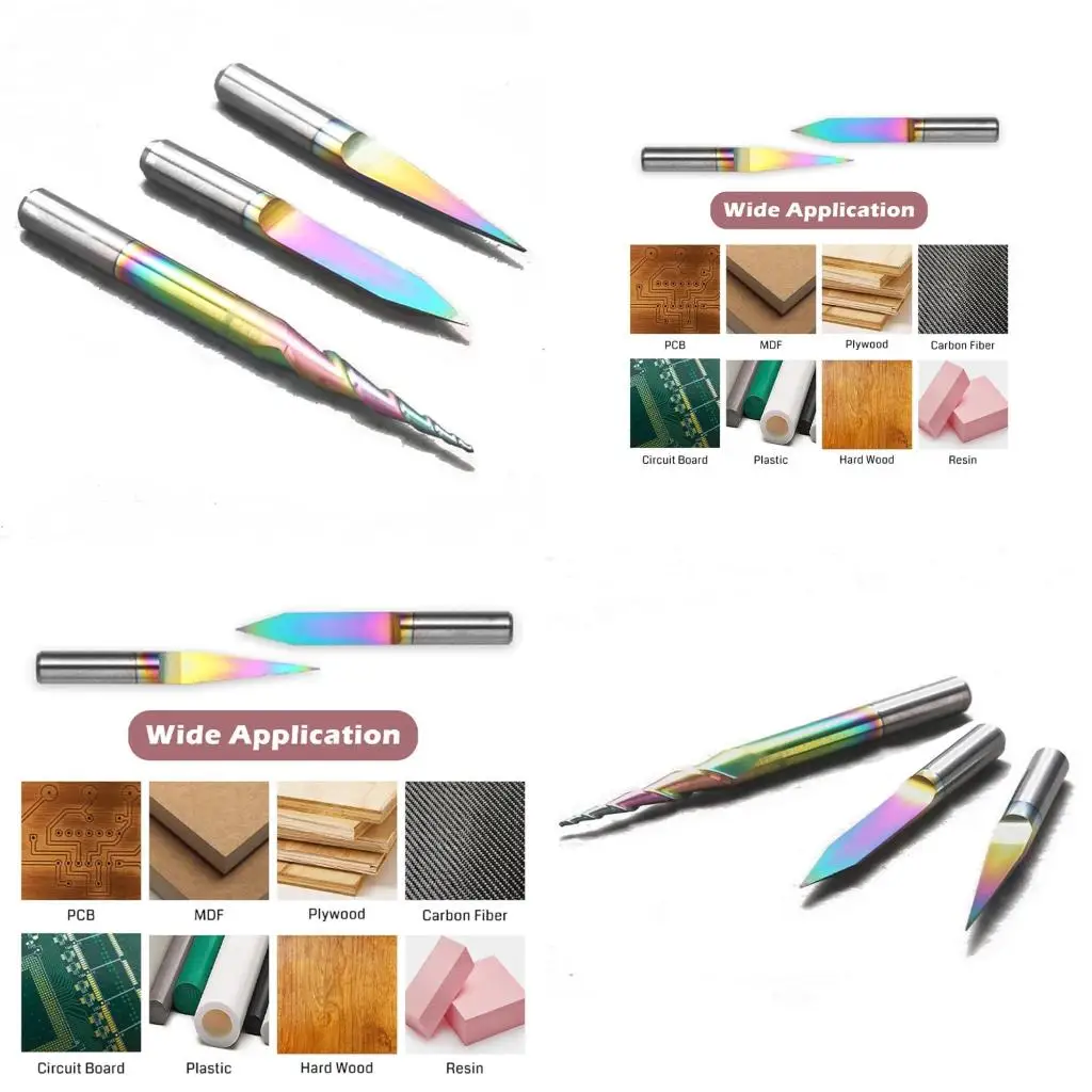 1Set/3PCS V Tapered Ball Nose Woodworking Routers Bit For Wood Plastic Engraving High Precise DLC Coating 1/8 Shank high quality
1Set/3PCS V Tapered Ball Nose Woodworking Routers Bit For Wood Plastic Engraving High Precise DLC Coating 1/8 Shank high quality