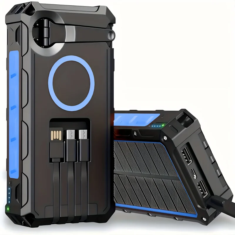 30000mAh mobile power wireless charger with wired hand crank and 3 15W fast charging cables with 7 outputs
30000mAh mobile power wireless charger with wired hand crank and 3 15W fast charging cables with 7 outputs