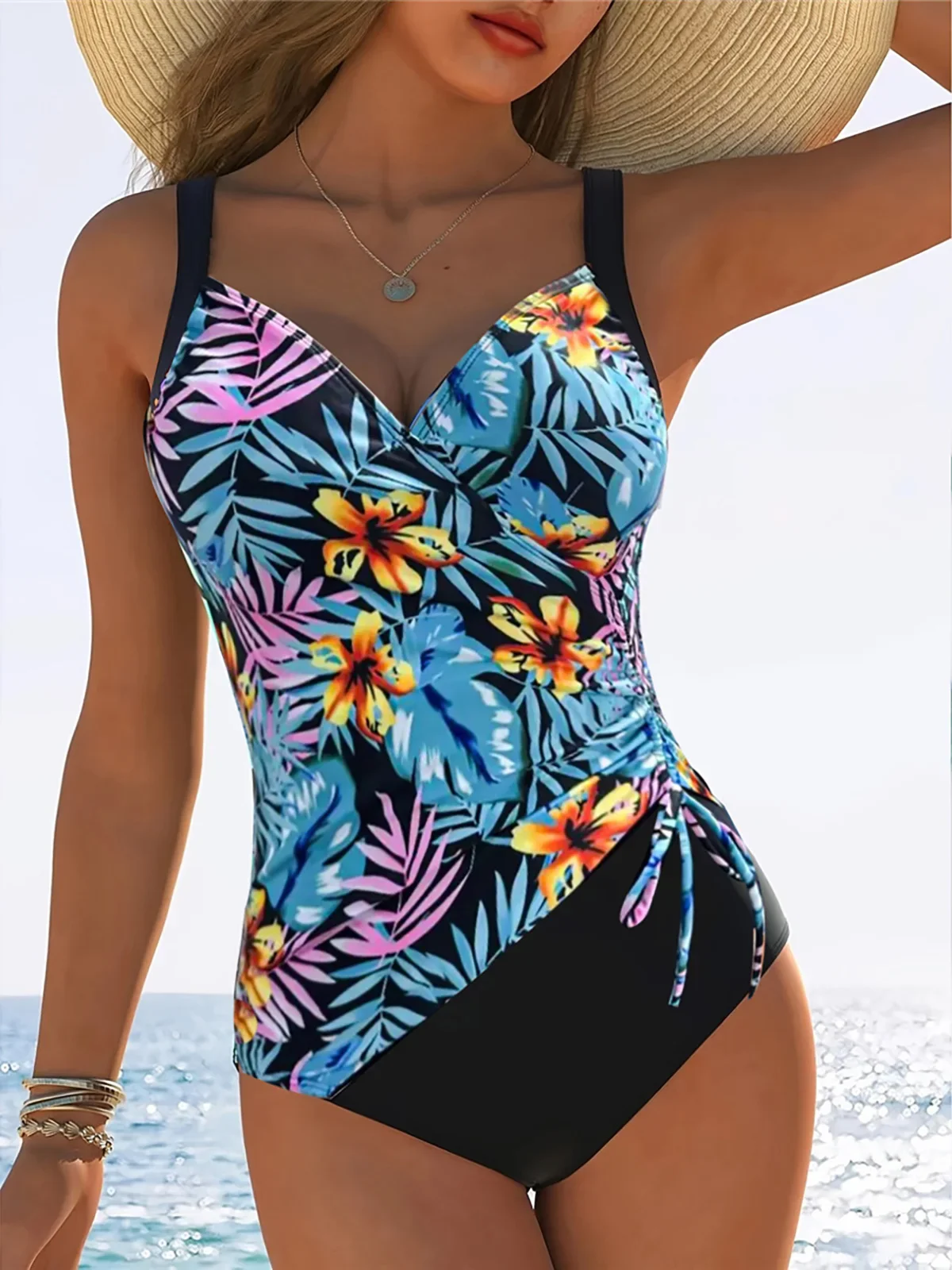 S -XL Floral Flowers Printed V Neck Women Swimwear One Piece Swimsuit Female High Leg Cut Padded Bather Bathing Suit Swim K6560
S -XL Floral Flowers Printed V Neck Women Swimwear One Piece Swimsuit Female High Leg Cut Padded Bather Bathing Suit Swim K6560
