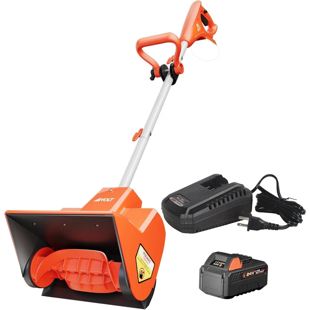 24V Cordless Snow Shovel, 13" 4Ah Battery Blower for Driveways and Steps
24V Cordless Snow Shovel, 13" 4Ah Battery Blower for Driveways and Steps