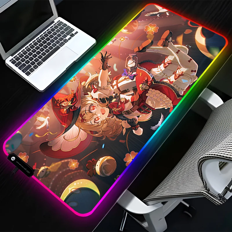 RGB LED Mousepad Pattern Game Pad Rubber Mouse Pad PC Accessories Desk Mat Non Slip Table Mat G-genshin Impact Klee Keyboard Pad
RGB LED Mousepad Pattern Game Pad Rubber Mouse Pad PC Accessories Desk Mat Non Slip Table Mat G-genshin Impact Klee Keyboard Pad