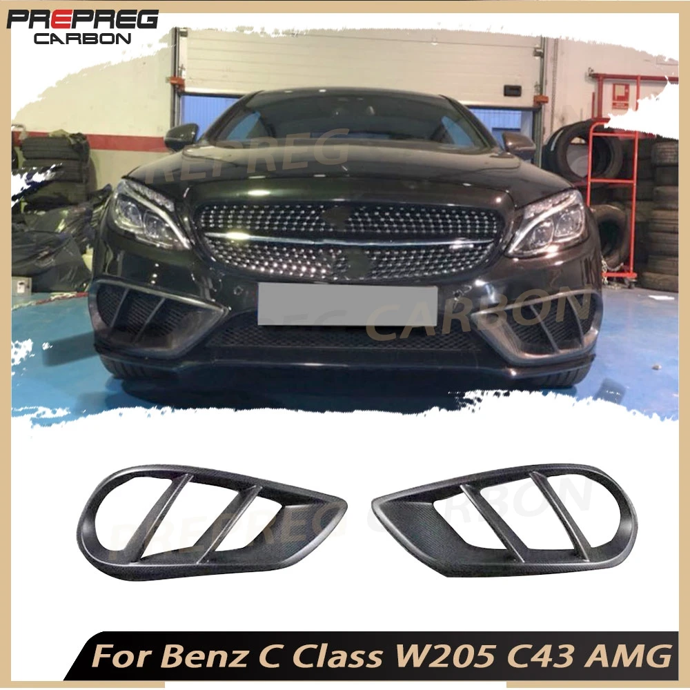 Carbon Fiber Front Bumper Air Vent Outlet Cover Fog Lamp Mesh Grill Frame For Benz W205 C63 180 200 Sport 2015-2018 FRP Parts
Carbon Fiber Front Bumper Air Vent Outlet Cover Fog Lamp Mesh Grill Frame For Benz W205 C63 180 200 Sport 2015-2018 FRP Parts