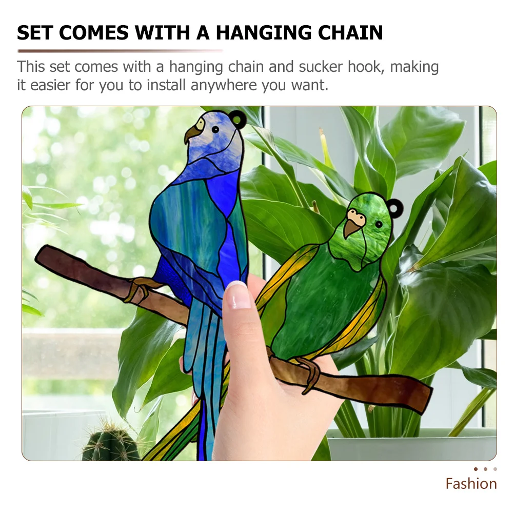 Hanging Acrylic Bird Ornament Home Decor Parrot Pendant Window Porch Decoration Acrylic Window Hanging Parrot Sculpture Crafts
Hanging Acrylic Bird Ornament Home Decor Parrot Pendant Window Porch Decoration Acrylic Window Hanging Parrot Sculpture Crafts