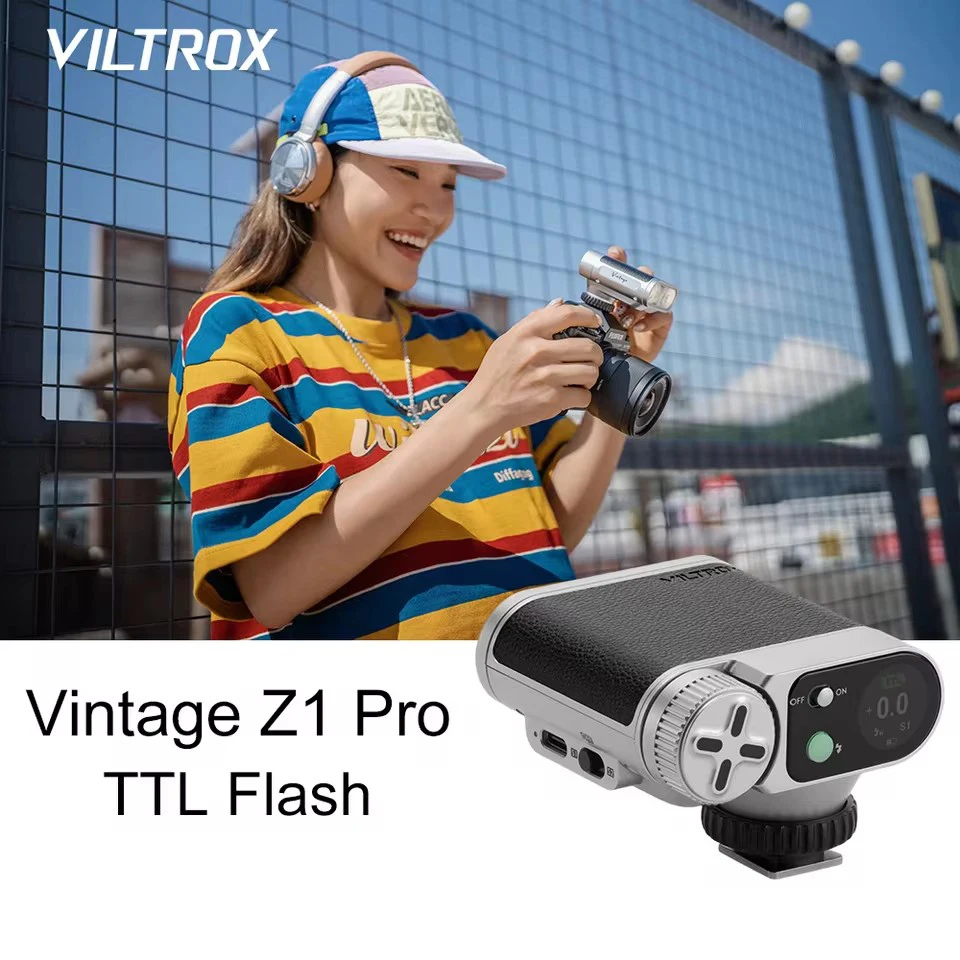 Viltrox Vintage Z1 Pro Camera Flash On-Camera TTL Auto Flash HSS 1/8000s 24Ws 1s Recycle USB-C for Sony Canon Nikon Fujifilm
Viltrox Vintage Z1 Pro Camera Flash On-Camera TTL Auto Flash HSS 1/8000s 24Ws 1s Recycle USB-C for Sony Canon Nikon Fujifilm