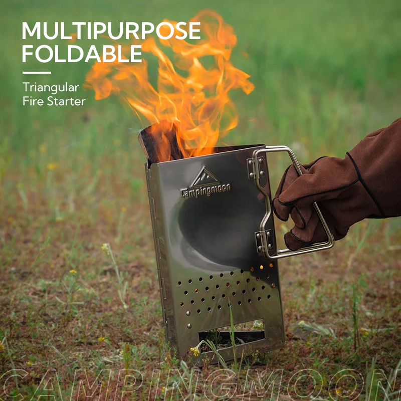 CAMPINGMOON MT-17 Foldable Portable Triangle Point Carbon Stove Fire Stove Barbecue Stainless Steel Camping Firewood Stove
CAMPINGMOON MT-17 Foldable Portable Triangle Point Carbon Stove Fire Stove Barbecue Stainless Steel Camping Firewood Stove